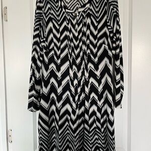 Black and White Chevron Dress